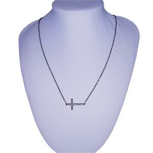 Vintage Delicate Chain with Rhinestone Cross